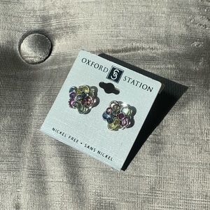 Rainbow floral earrings